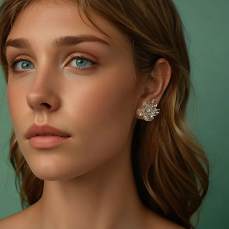 (immagine per) Orecchini stile PANDORA con fiori freschi - SCE1804 - Visualizza 7