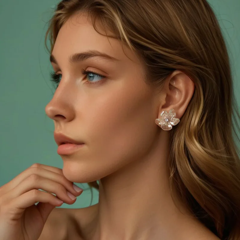 (immagine per) Orecchini stile PANDORA con fiori freschi - SCE1804 - Visualizza 8