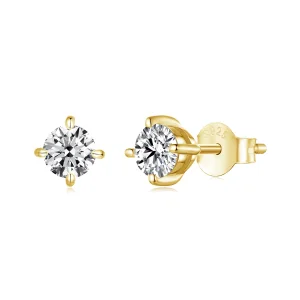 (immagine per) Orecchini stile PANDORA con moissanite da 0,5 ct - MSE038-BM
