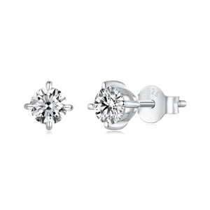 (immagine per) Orecchini stile PANDORA con moissanite da 0,5 ct - MSE038-M