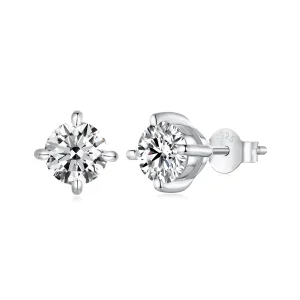 (immagine per) Orecchini stile PANDORA con moissanite da 1 carati - MSE038-L