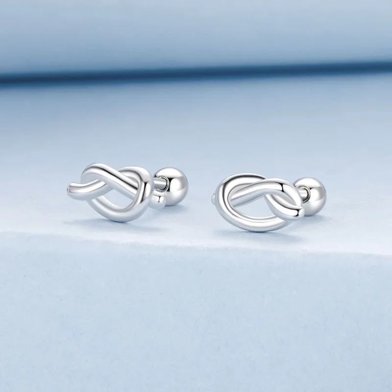 (immagine per) Orecchini stile PANDORA Knot - BSE1051 - Visualizza 2