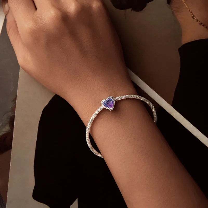 (immagine per) PANDORA Stile Cuore sfumato viola rosa - SCC2824 - Visualizza 6