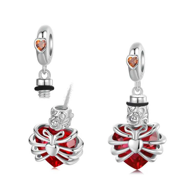(immagine per) PANDORA Stile Memorial Cuore Rosa Rosso - BSC1058-RD - Visualizza 7