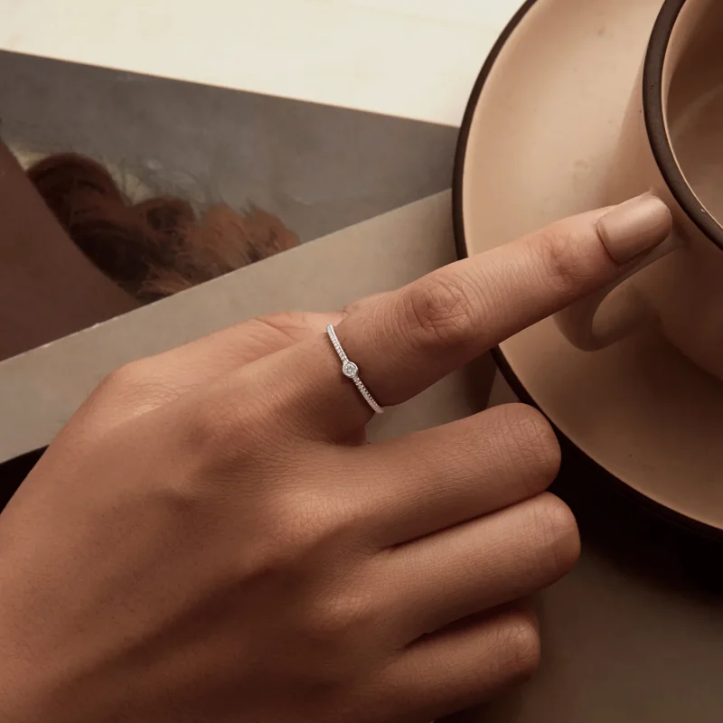 (immagine per) PANDORA Stile Squisito piccolo anello singolo - BSR577 - Visualizza 5