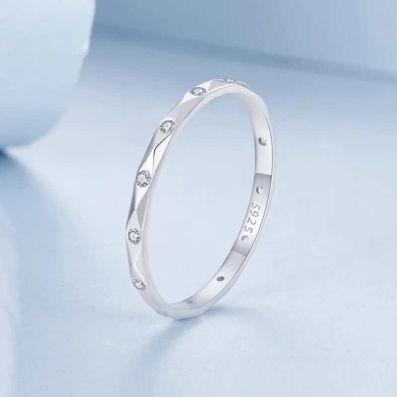 (immagine per) PANDORA Style Anello singolo piccolo con diamanti splendenti - BSR578 - Visualizza 2