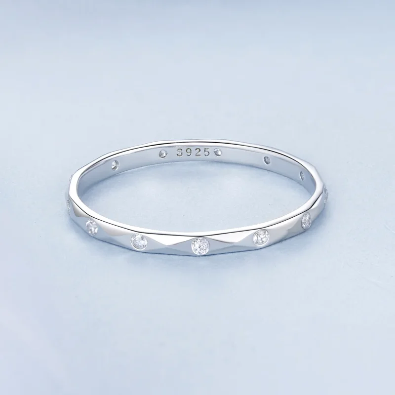 (immagine per) PANDORA Style Anello singolo piccolo con diamanti splendenti - BSR578 - Visualizza 3