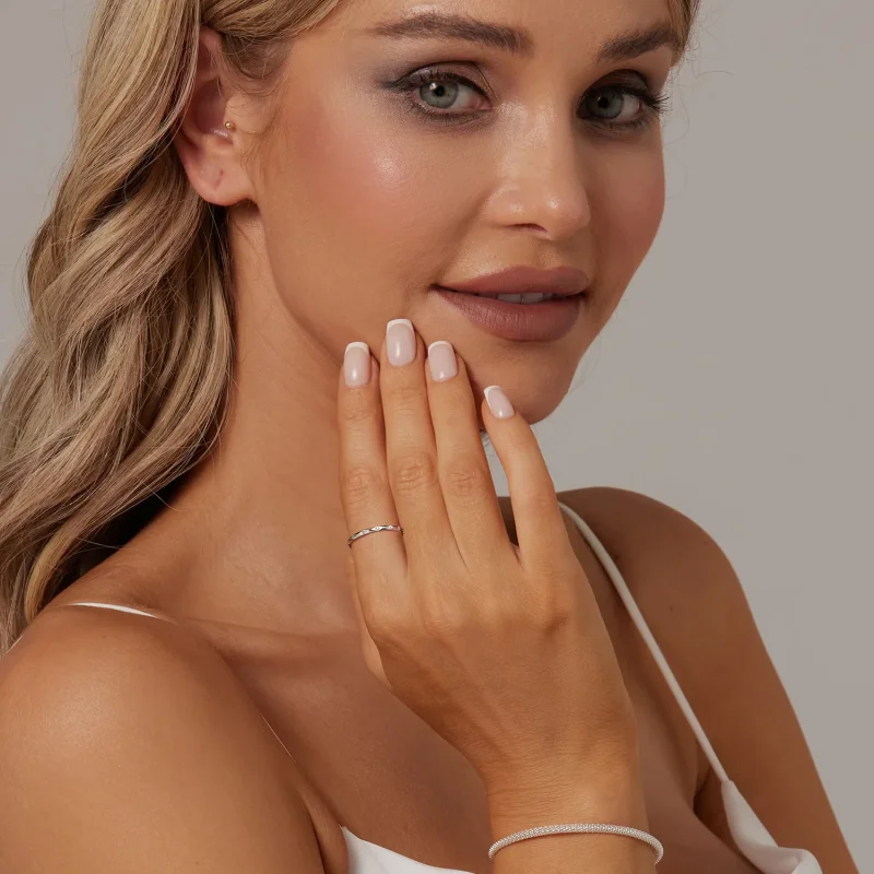 (immagine per) PANDORA Style Anello singolo piccolo con diamanti splendenti - BSR578 - Visualizza 7