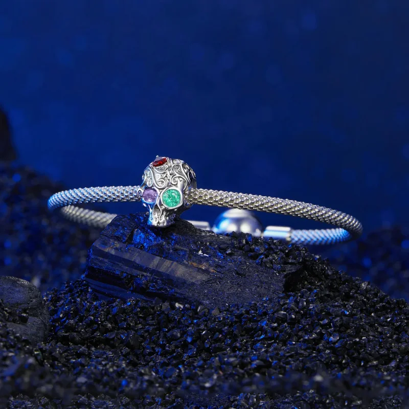 (immagine per) PANDORA Style Teschio con motivo floreale - SCC2893 - Visualizza 5