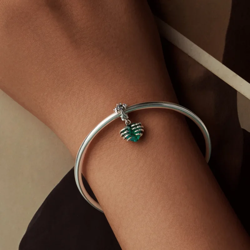 (immagine per) Pendente a forma di cuore con teschio in stile PANDORA - BSC1061 - Visualizza 6