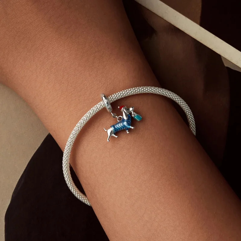 (immagine per) Pendente bassotto natalizio stile PANDORA - BSC1069 - Visualizza 5