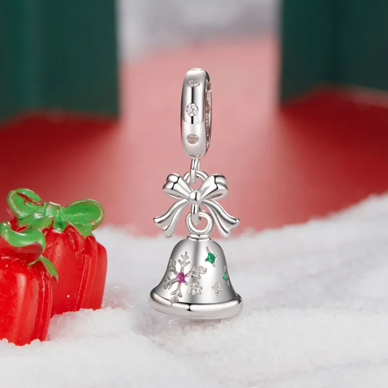 (immagine per) Pendente campanella di Natale stile PANDORA - BSC1067 - Visualizza 2