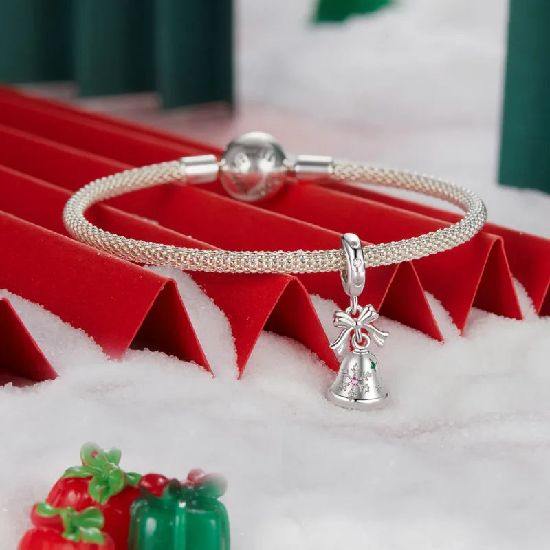 (immagine per) Pendente campanella di Natale stile PANDORA - BSC1067 - Visualizza 3