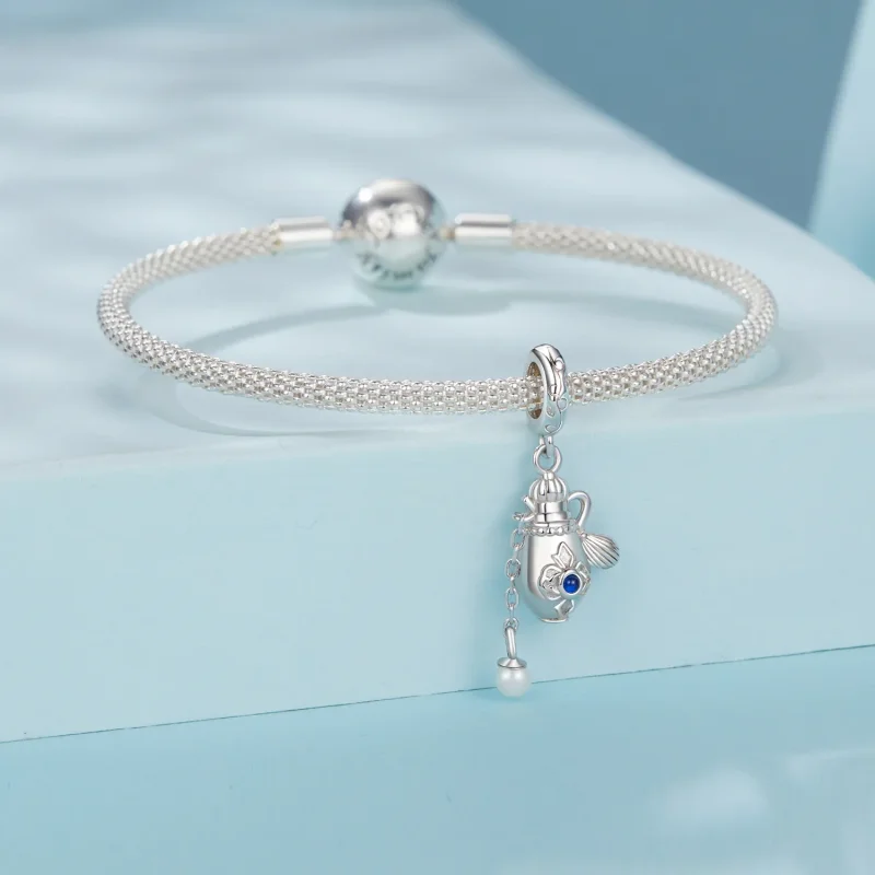 (immagine per) Pendente in stile PANDORA con flacone di profumo vintage - SCC2912 - Visualizza 3