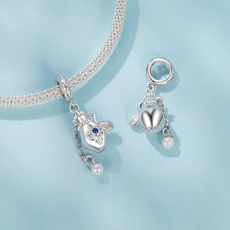 (immagine per) Pendente in stile PANDORA con flacone di profumo vintage - SCC2912 - Visualizza 4
