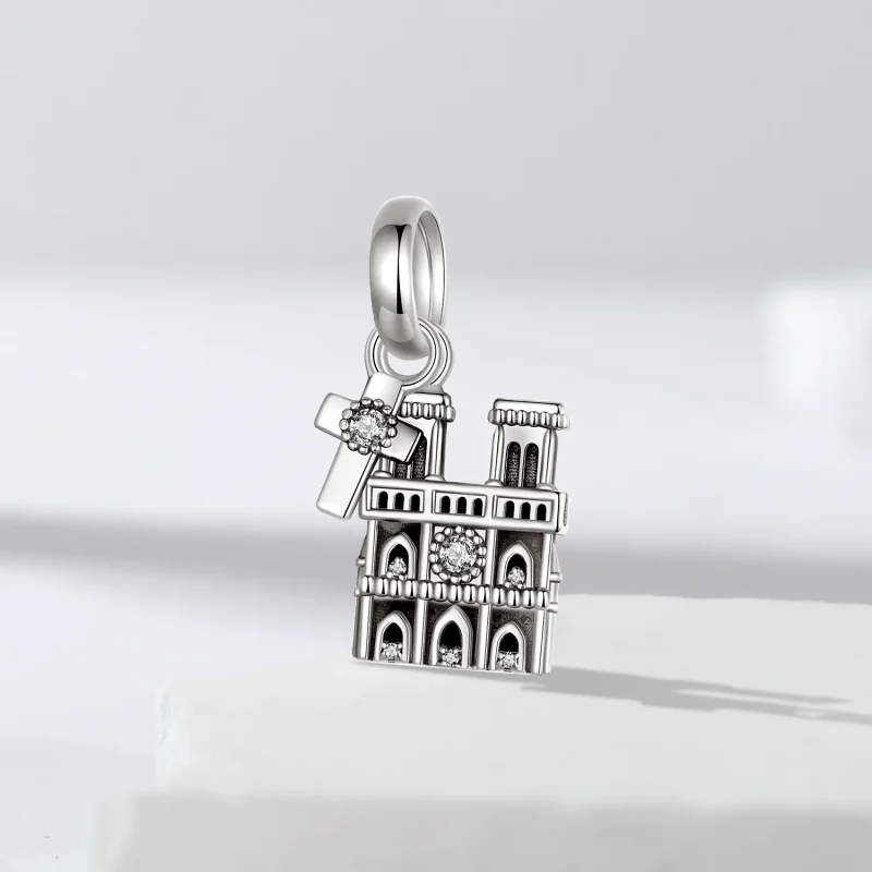 (immagine per) Pendente Notre Dame de Paris in stile PANDORA - SCC2873 - Visualizza 2