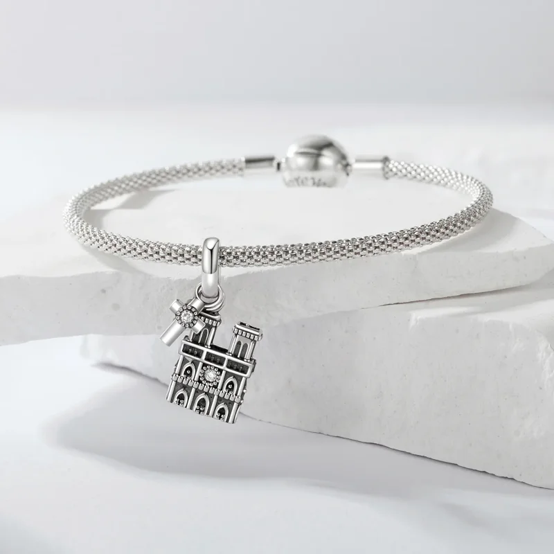 (immagine per) Pendente Notre Dame de Paris in stile PANDORA - SCC2873 - Visualizza 4