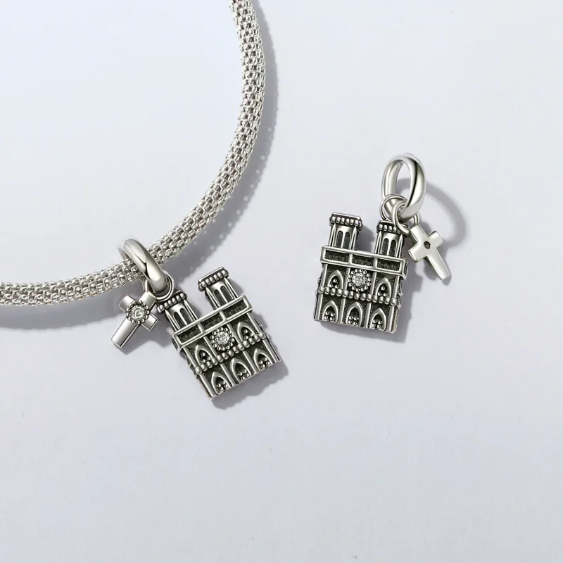 (immagine per) Pendente Notre Dame de Paris in stile PANDORA - SCC2873 - Visualizza 5