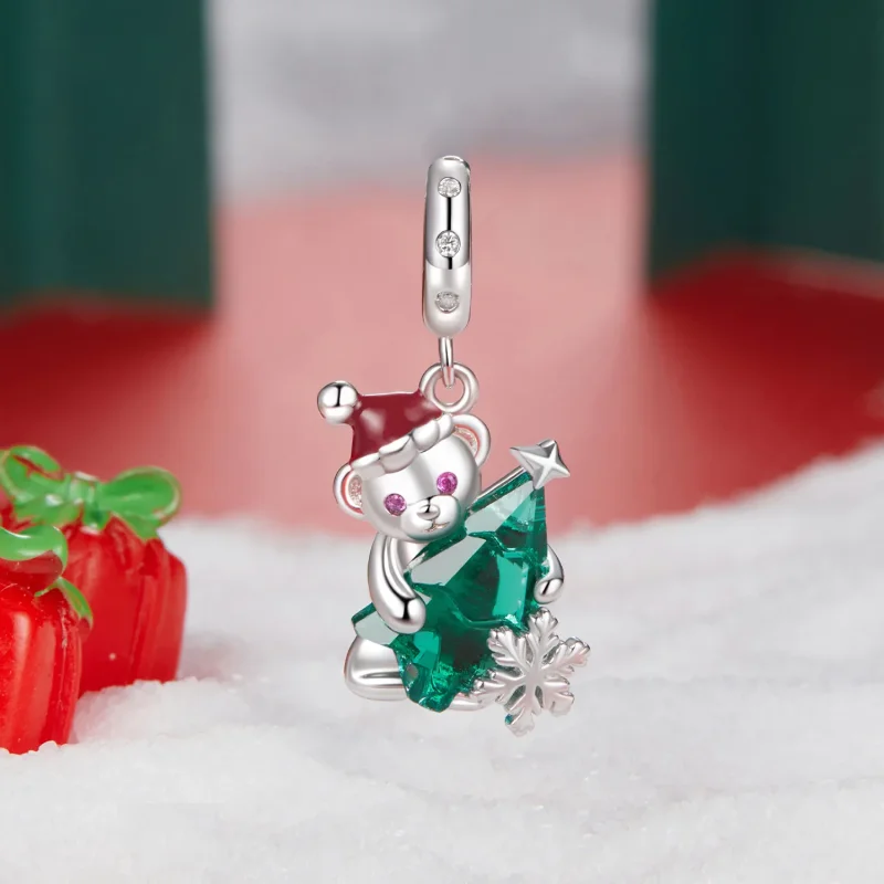(immagine per) Pendente orso di Natale in stile PANDORA - BSC1065 - Visualizza 2
