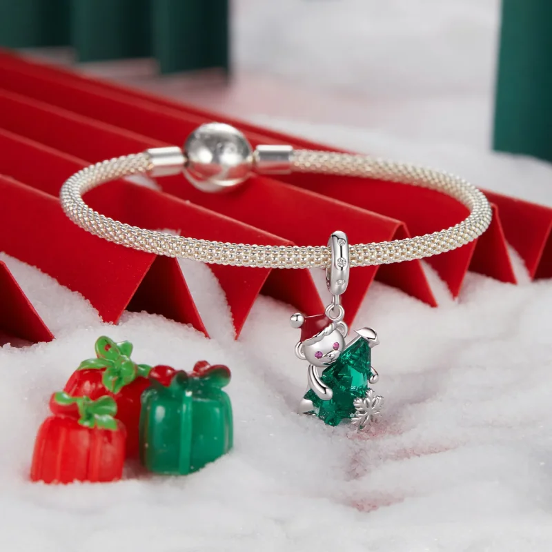 (immagine per) Pendente orso di Natale in stile PANDORA - BSC1065 - Visualizza 3
