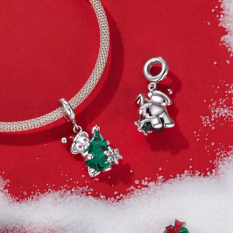 (immagine per) Pendente orso di Natale in stile PANDORA - BSC1065 - Visualizza 4
