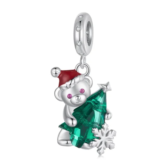 (immagine per) Pendente orso di Natale in stile PANDORA - BSC1065