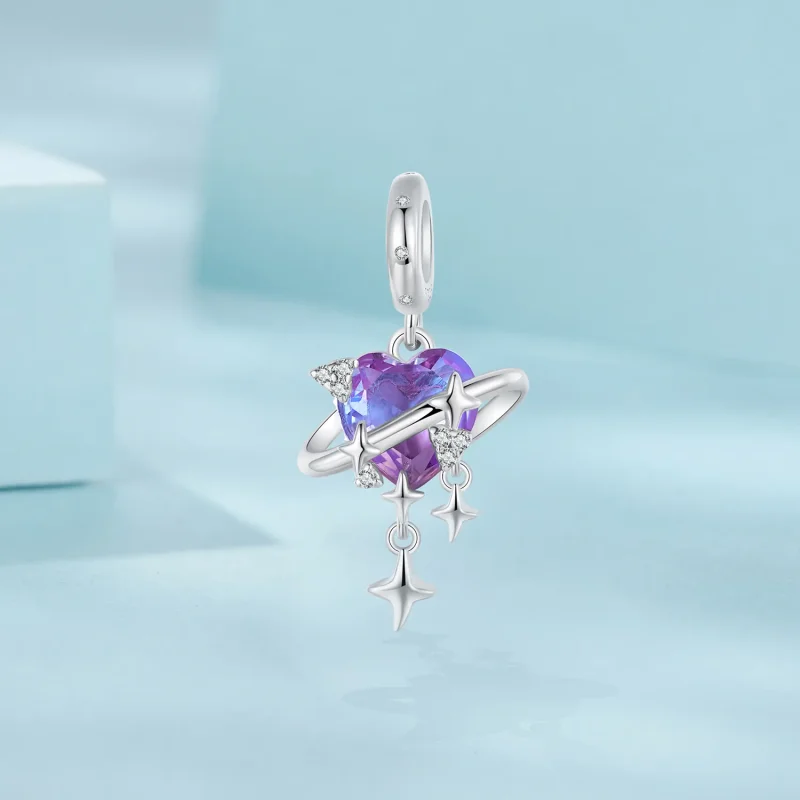 (immagine per) Pendente PANDORA Style con cielo stellato sfumato viola e rosa - SCC2825 - Visualizza 2