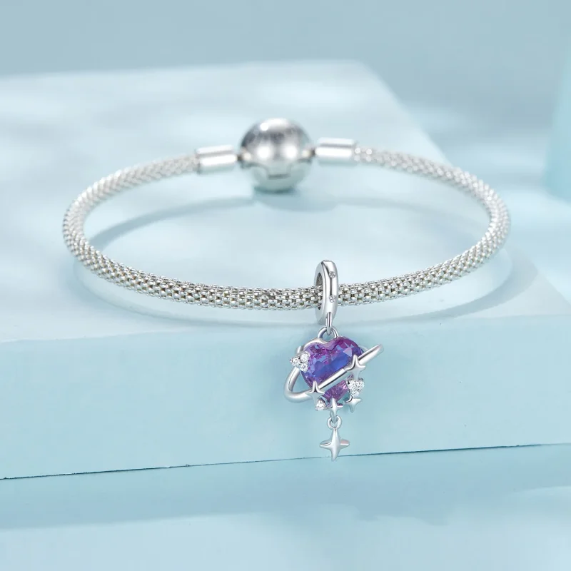 (immagine per) Pendente PANDORA Style con cielo stellato sfumato viola e rosa - SCC2825 - Visualizza 3