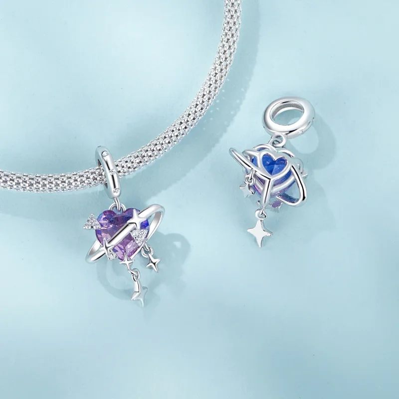 (immagine per) Pendente PANDORA Style con cielo stellato sfumato viola e rosa - SCC2825 - Visualizza 4