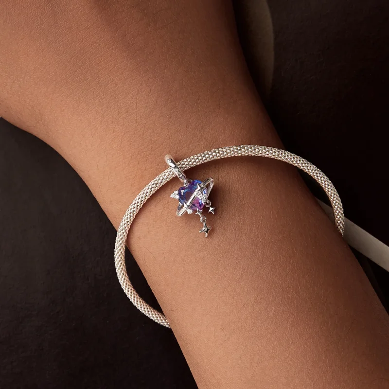 (immagine per) Pendente PANDORA Style con cielo stellato sfumato viola e rosa - SCC2825 - Visualizza 6