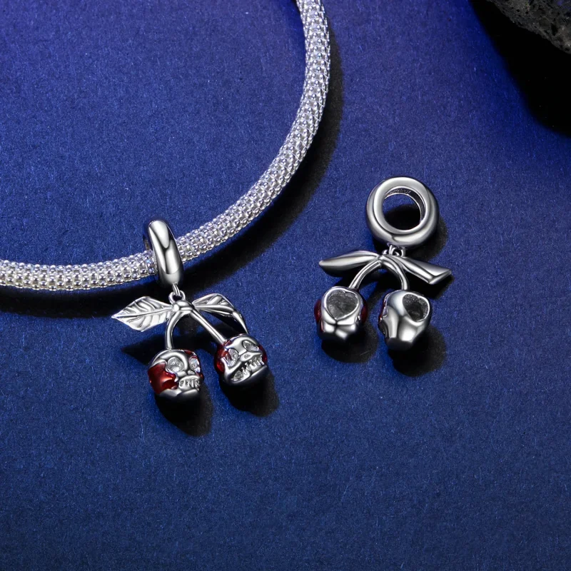 (immagine per) Pendente teschio ciliegia stile PANDORA - SCC2904 - Visualizza 4