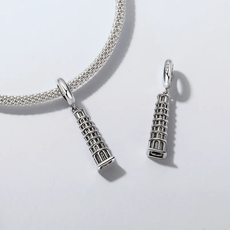 (immagine per) Pendente Torre Pendente di Pisa in stile PANDORA - SCC2876 - Visualizza 5