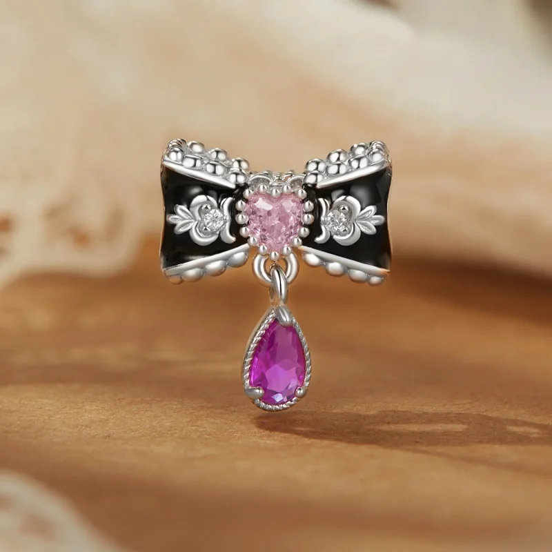 (immagine per) Perline a fiocco romantico stile PANDORA - BSC1055 - Visualizza 2