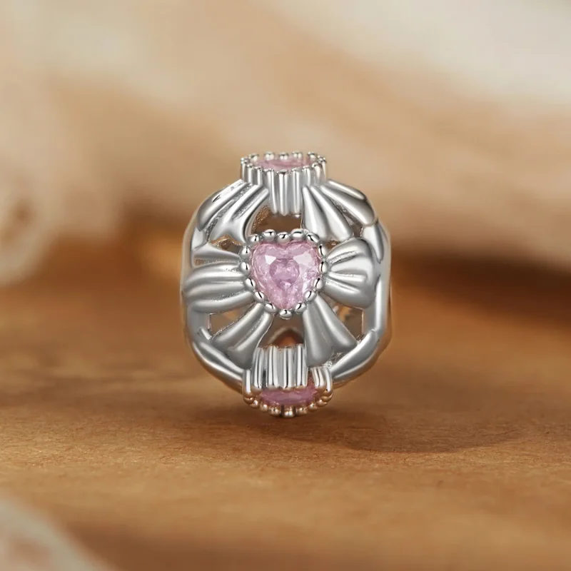 (immagine per) Perline a fiocco stile PANDORA - BSC1056 - Visualizza 2