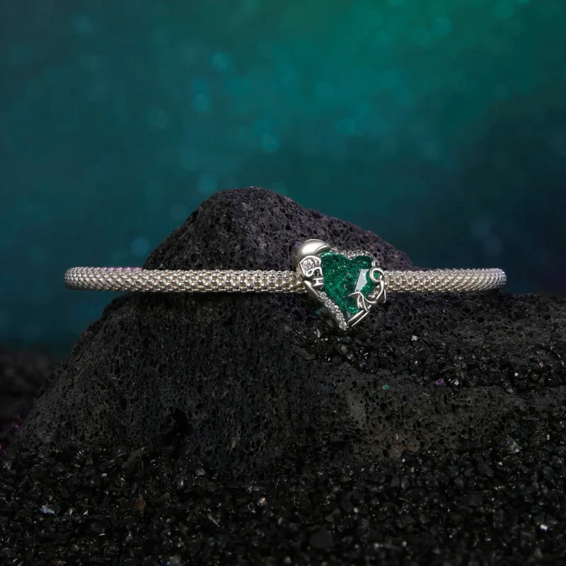 (immagine per) Perline a forma di cuore con teschio stile PANDORA - BSC1064 - Visualizza 5