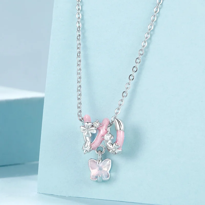 (immagine per) Perline a forma di farfalla con fiore in stile PANDORA - SCC2828 - Visualizza 3