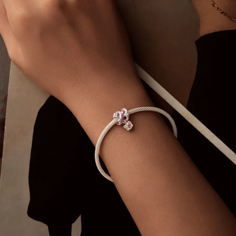 (immagine per) Perline a forma di farfalla con fiore in stile PANDORA - SCC2828 - Visualizza 6