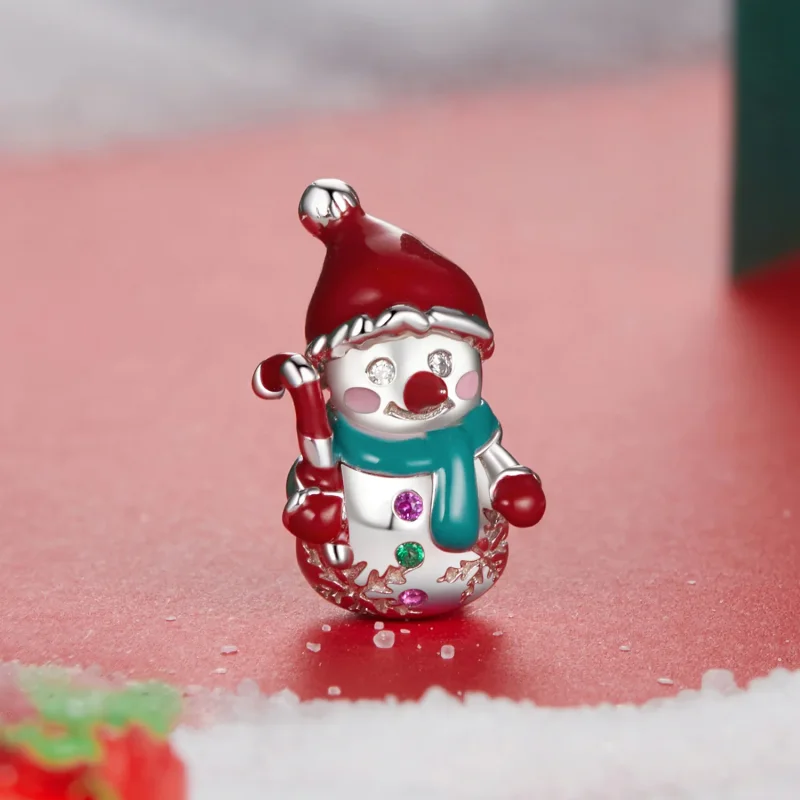 (immagine per) Perline di Natale con pupazzo di neve in stile PANDORA - BSC1070 - Visualizza 2