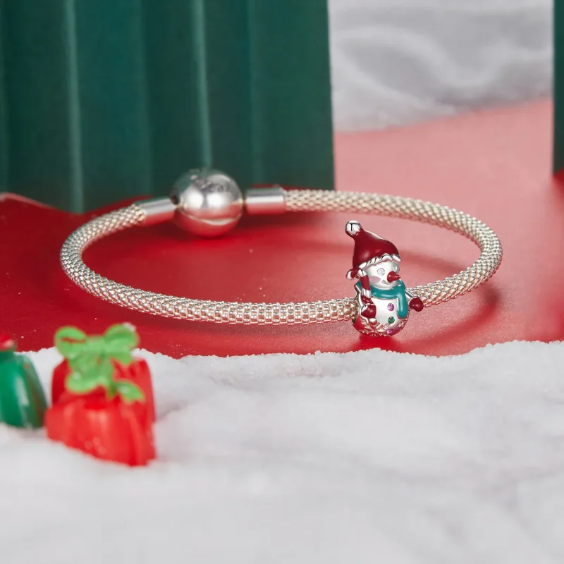 (immagine per) Perline di Natale con pupazzo di neve in stile PANDORA - BSC1070 - Visualizza 5