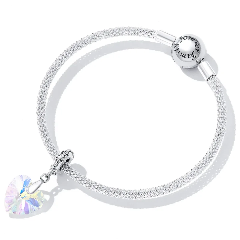 (immagine per) Perline in vetro a forma di cuore stile PANDORA - BSC602 - Visualizza 5