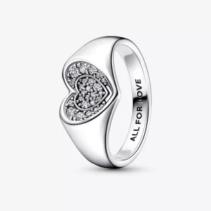 (immagine per) Anello con sigillo Pandora Radiant Heart Pavé - 192491C01