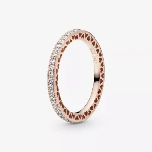 (immagine per) Anello Pandora a Fedina Cuori e Pietre - 180963CZ