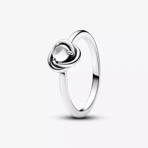 (immagine per) Anello Pandora Cerchio Eterno Bianco Aprile - 192993C04