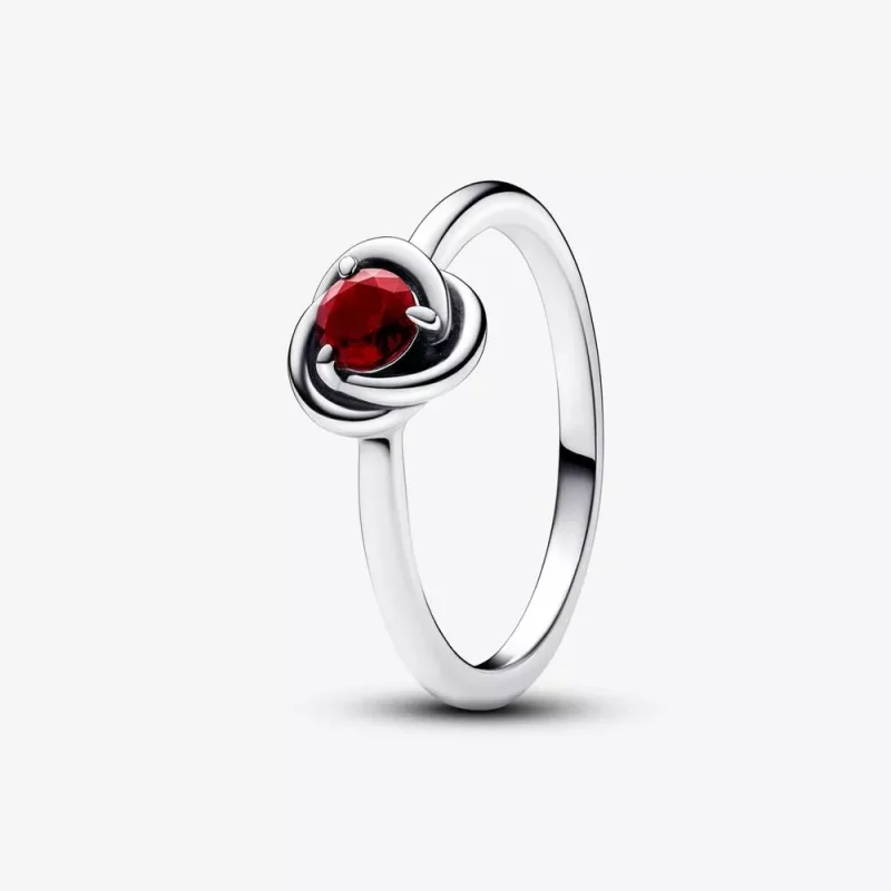 (immagine per) Anello Pandora Cerchio Eterno Rosso Scuro Gennaio - 192993C01