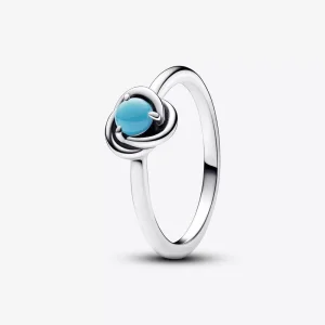 (immagine per) Anello Pandora Cerchio Eterno Turchese Dicembre - 192993C12