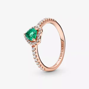(immagine per) Anello Pandora Cuore in Rilievo Verde - 188421C03
