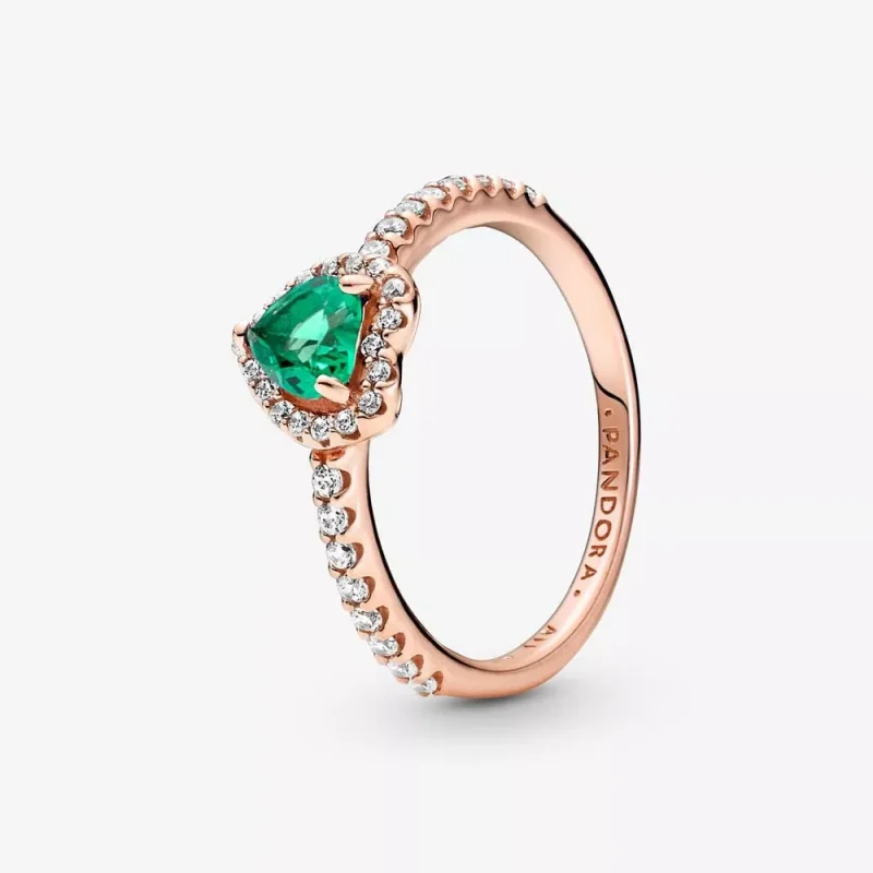 (immagine per) Anello Pandora Cuore in Rilievo Verde - 188421C03