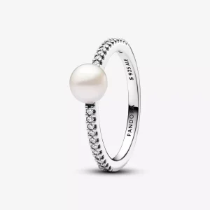 (immagine per) Anello Pandora Perla d’Acqua Dolce Coltivata e Pavè - 193158C01