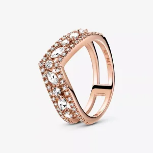 (immagine per) Anello Pandora Sparkling Marquise Double Wishbone - 189095C01
