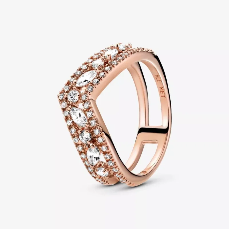 (immagine per) Anello Pandora Sparkling Marquise Double Wishbone - 189095C01